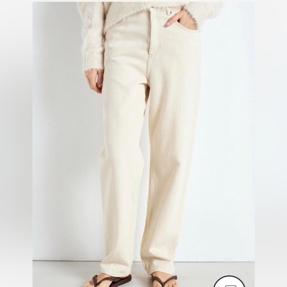 American Vintage High-Rise Straight Women's Jeans - Cream